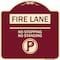 Signmission Fire Lane No Stopping No Standing W/ No Parking Heavy-Gauge Aluminum Sign, 18" x 18", BU-1818-24002 A-DES-BU-1818-24002 - alternate 1